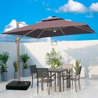 Ombrelone Guarda Sol Gold Led Alumínio 3 0 X 3 0 C/ Base 130l