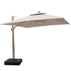 Ombrelone Guarda Sol Gold Led Alumínio 3 0 X 3 0 C/ Base 130l