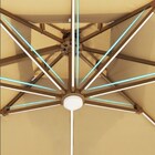 Ombrelone Guarda Sol Gold Led Alumínio 3 0 X 3 0 C/ Base 130l