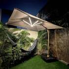 Ombrelone Guarda Sol Gold Led Alumínio 3 0 X 3 0 C/ Base 130l