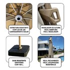 Ombrelone Guarda Sol Gold Led Alumínio 3 0 X 3 0 C/ Base 130l