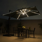 Ombrelone Guarda Sol Gold Led Alumínio 3 0 X 3 0 C/ Base 130l