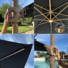 Ombrelone Guarda Sol Gold Led Alumínio 3 0 X 3 0 C/ Base 130l