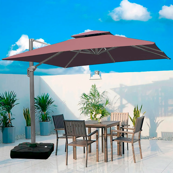 Ombrelone Guarda Sol Java Aluminio 2,5 X 2,5  C/ Base 100l -