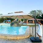 Ombrelone Guarda Sol Java Aluminio Bege 3 0 X 3 0  C/ Base 13