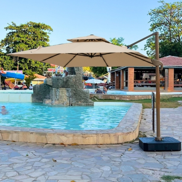 Ombrelone Guarda Sol Premium Aluminio 3 0 X 3 0  C/ Base 130l