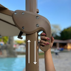 Ombrelone Guarda Sol Premium Alumínio Bege 2 5 X 2 5  C/ Base