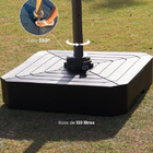 Ombrelone Guarda Sol Premium Aluminio Bege 3 0 X 3 0  C/ Base