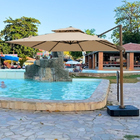 Ombrelone Guarda Sol Premium Aluminio Bege 3 0 X 3 0  C/ Base