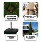 Ombrelone Guarda Sol Premium Aluminio Verde Escuro 3 0 X 3 0