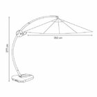 Ombrelone Hexagonal 3.5m Acionamento A Manivela Barbados Cru
