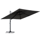 Ombrelone Lataral Cinza Alumínio Quadrado 260x298x298cm Naterial