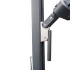 Ombrelone Lataral Cinza Alumínio Quadrado 260x298x298cm Naterial