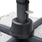 Ombrelone Lataral Cinza Alumínio Quadrado 260x298x298cm Naterial