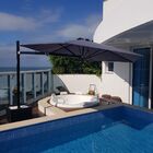 Ombrelone Lateral - 2,00m De Diâmetro - Em Alumínio - Base Ca