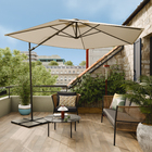 Ombrelone Lateral 2,35x2,90m Articulável em Aço Bege Polar II Naterial