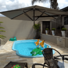 Ombrelone Lateral - 2,40m De Diâmetro - Em Alumínio - Para Fi