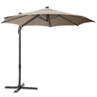 Ombrelone Lateral 2,45x2,90x2,90m Articulável em Alumínio Taupe Moon Avea LED Naterial