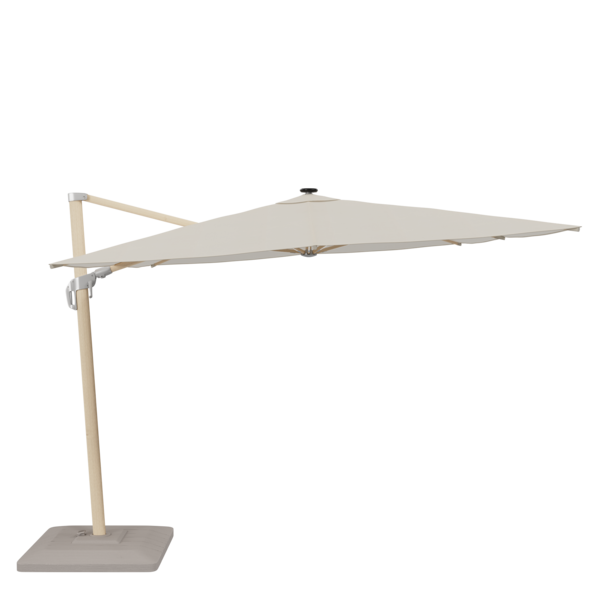 Ombrelone Lateral Articulável 2,58x2,9x2,9m Poliéster Branco Sonora II Naterial