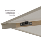 Ombrelone Lateral Articulável 2,58x2,9x2,9m Poliéster Branco Sonora II Naterial