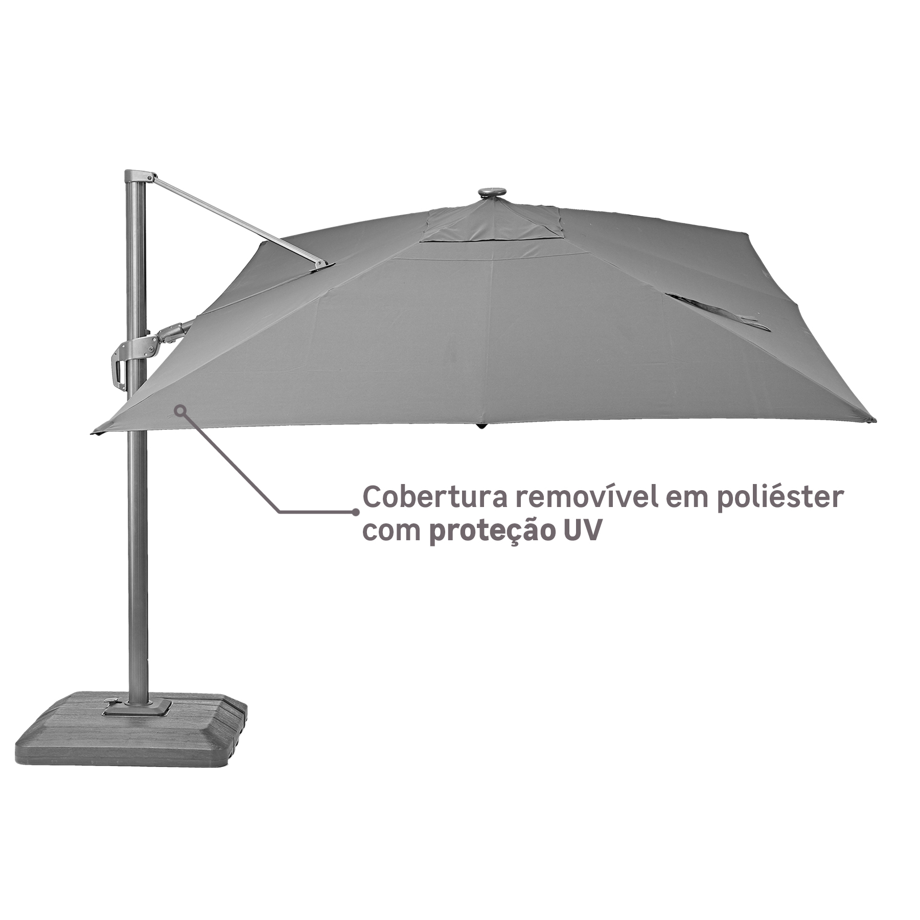 Ombrelone Lateral Articulável Sonora II Naterial
