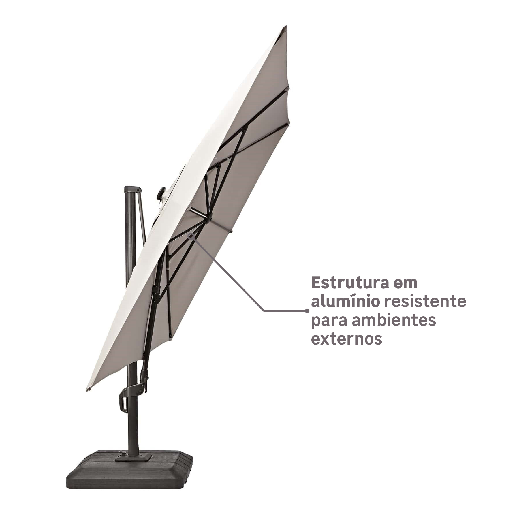 Ombrelone Lateral Articulável Sonora II Naterial