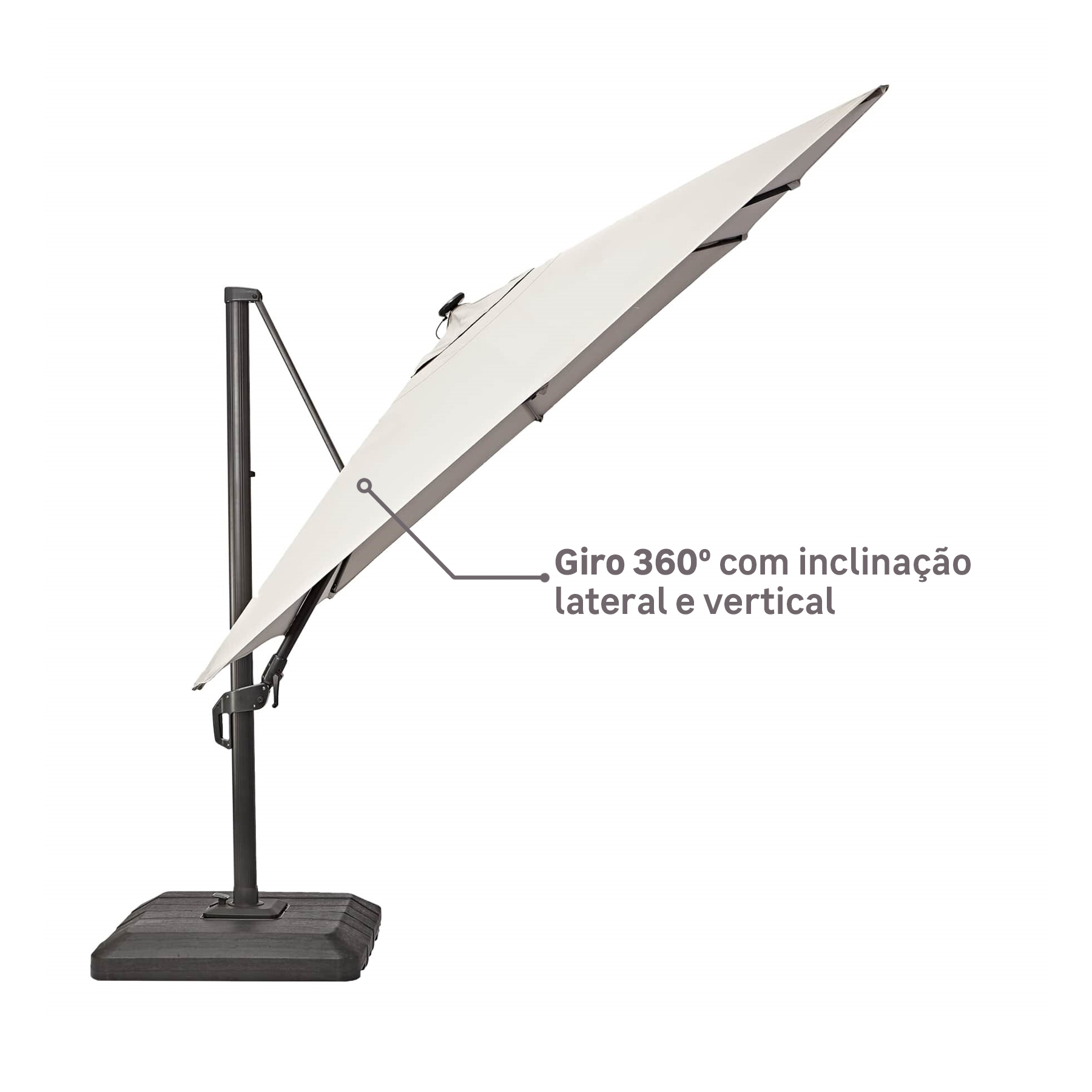 Ombrelone Lateral Articulável Sonora II Naterial