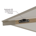 Ombrelone Lateral Articulável 2,74x2,8x3,9m Poliéster Branco Sonora II Naterial