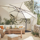 Ombrelone Alumínio e Poliéster Lateral Quadrado Aura Branco 264x285x285cm Naterial