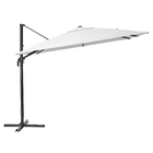 Ombrelone Alumínio e Poliéster Lateral Quadrado Aura Branco 264x285x285cm Naterial