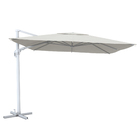 Ombrelone Alumínio e Poliéster Lateral Quadrado Aura Branco 264x285x285cm Naterial