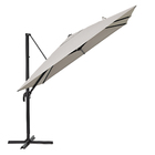 Ombrelone Alumínio e Poliéster Lateral Quadrado Aura Taupe 264x285x285cm Naterial