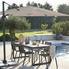 Ombrelone Alumínio e Poliéster Lateral Quadrado Aura Taupe 264x285x285cm Naterial