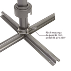 Ombrelone Alumínio e Poliéster Lateral Quadrado Aura Taupe 264x285x285cm Naterial