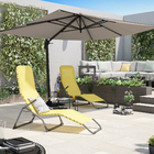 Ombrelone Alumínio e Poliéster Lateral Retangular Aura Taupe 275x280x385cm Naterial