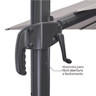 Ombrelone Alumínio e Poliéster Lateral Retangular Aura Taupe 275x280x385cm Naterial