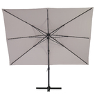 Ombrelone Alumínio e Poliéster Lateral Retangular Aura Taupe 275x280x385cm Naterial