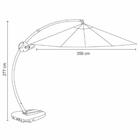 Ombrelone Lateral Barbados Rivatti 350 Cm Em Alumínio Com Bas