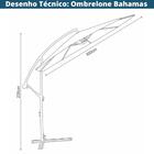 Ombrelone Lateral Com Base 2 Rodinhas Hdpe Bahamas Rivatti 30