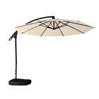 Ombrelone Lateral Dubai Ø2.90m Com Base E Manivela Bege Mor