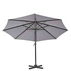 Ombrelone Lateral Hexagonal Avea LED Cinza 2,9m Naterial