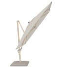 Ombrelone Alumínio e Poliéster Lateral Quadrado com LED Sonora Branco 258x290x290cm Naterial