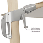 Ombrelone Alumínio e Poliéster Lateral Quadrado com LED Sonora Branco 258x290x290cm Naterial