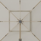 Ombrelone Alumínio e Poliéster Lateral Quadrado com LED Sonora Branco 258x290x290cm Naterial