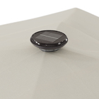 Ombrelone Alumínio e Poliéster Lateral Quadrado com LED Sonora Branco 258x290x290cm Naterial