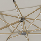 Ombrelone Alumínio e Poliéster Lateral Quadrado com LED Sonora Branco 258x290x290cm Naterial