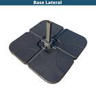 Ombrelone Lateral Tahiti Bahamas Fratini 300 cm  Aluminio Cap