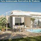 Ombrelone Lateral Tahiti Bahamas Fratini 300 cm  Aluminio Cap