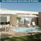 Ombrelone Lateral Tahiti Bahamas Fratini 300 Cm (largura) Sem