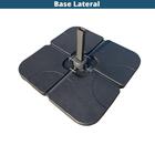 Ombrelone Lateral Tahiti Bahamas Fratini 300 cm Aluminio Capa